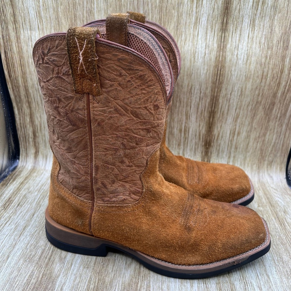 Twisted X CellStretch Western Work Boots Men's 12EE Brown Soft Toe MXW0001